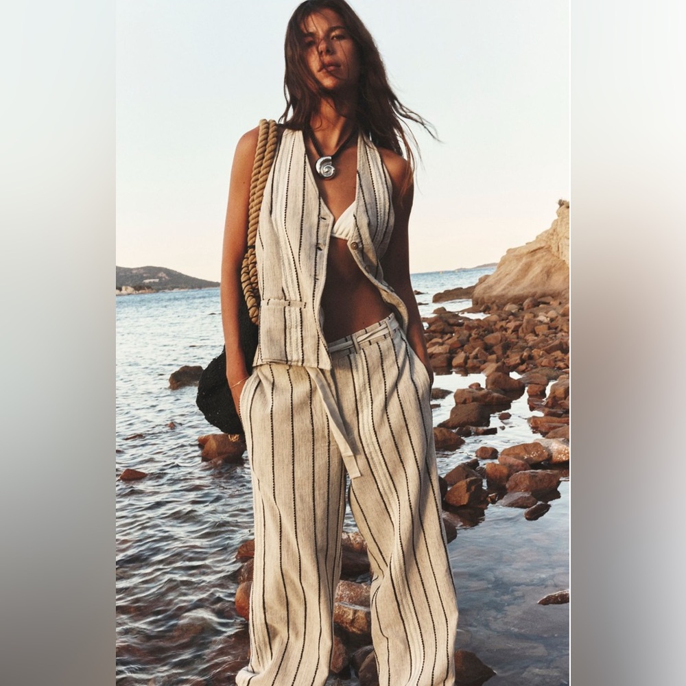 Free People Take Me to Paris Striped Set